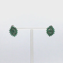 Load and play video in Gallery viewer, Emerald Earrings in Sterling Silver
