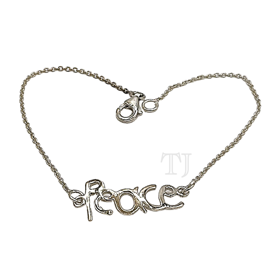 Peace charm bracelet