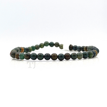 Загрузить изображение в средство просмотра галереи, Bloodstone 4 mm bead size bracelet with elastic string
