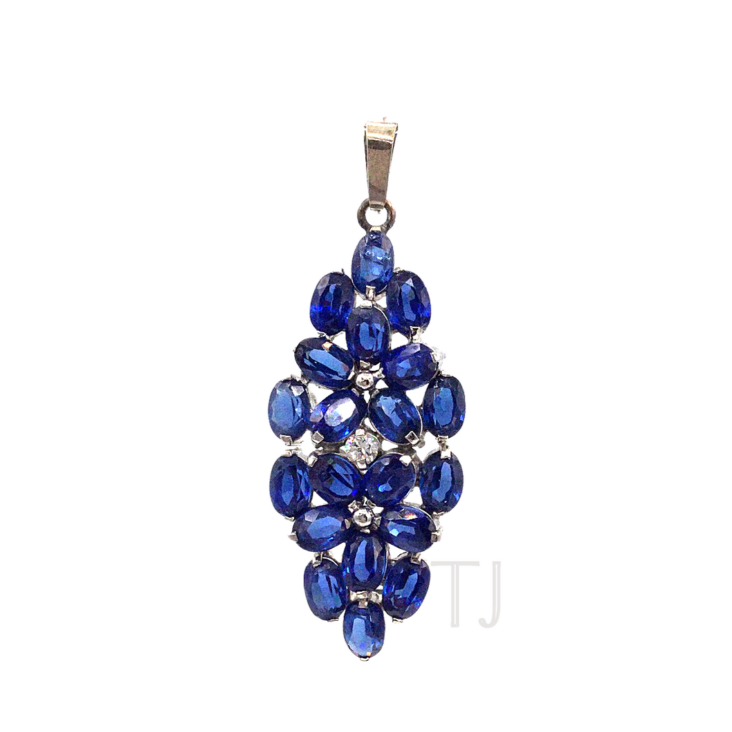 Sapphire Pendant in sterling silver