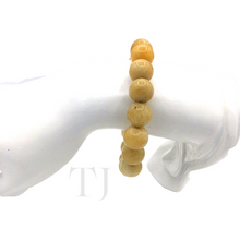 Load image into Gallery viewer, Light yellow colored Jade Bracelets (12mm)
