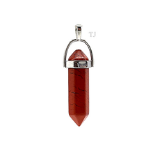 Load image into Gallery viewer, Red Jasper point pendant 
