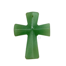 Load image into Gallery viewer, Aventurine cross pendant
