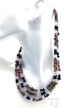 Load image into Gallery viewer, Multi-colored Tourmaline 3 layered Necklace
