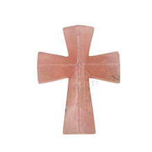 Cargar imagen en el visor de la galería, Rose Quartz cross pendant
