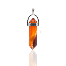 Load image into Gallery viewer, Orange Agate point pendant 
