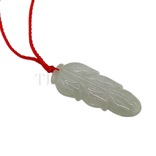 Load image into Gallery viewer, Burmese Jade Figure Pendant with red silk string
