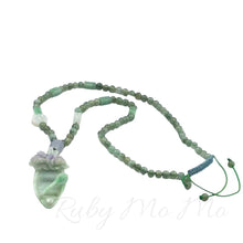 Load image into Gallery viewer, Burmese Jade necklace with hand-carved boat pendant
