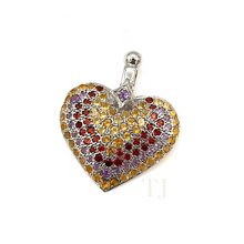 Load image into Gallery viewer, Heart shaped pendant with multi-gemstones
