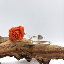 Load image into Gallery viewer, Italy rose coral bracelet in sterling silver
