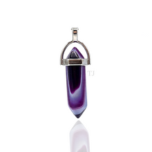 将图片加载到图库查看器，Purple Agate point pendant 
