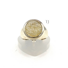 Load image into Gallery viewer, Rutilated Quartz Cabochon Ring in sterling silver
