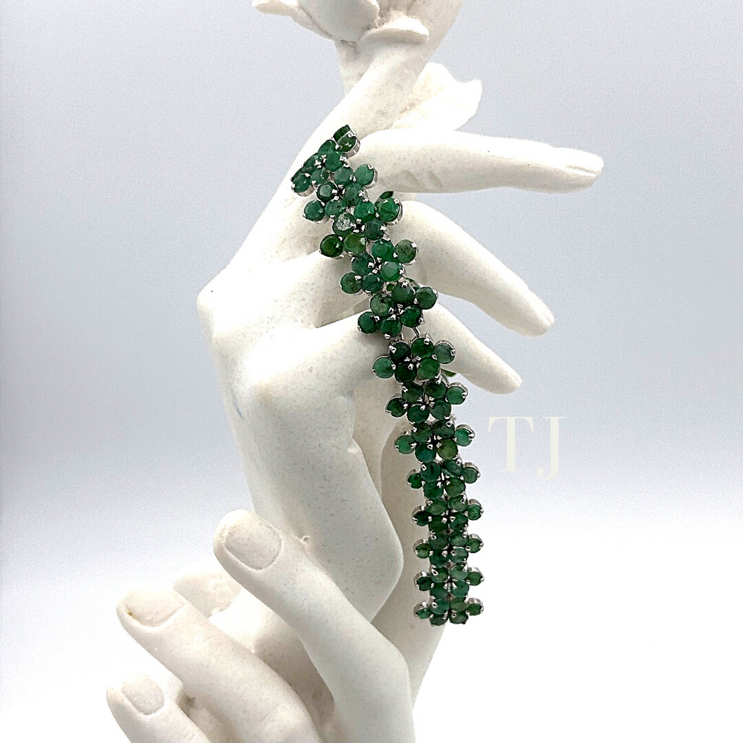 Emerald Bracelet in sterling silver