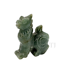 将图片加载到图库查看器，Burmese Lion Jadeite Figurine
