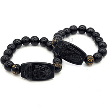 Load image into Gallery viewer, Powdered Black Onyx Bracelet
