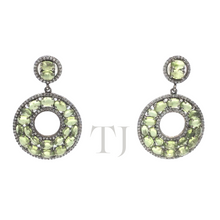 Load image into Gallery viewer, Peridot Earrings in sterling silver
