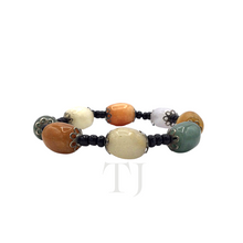 Load image into Gallery viewer, Multi-colored Jade Tube Bracelet
