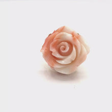 Load and play video in Gallery viewer, Italian Angel Skin Coral Rose Ring in 14k Gold
