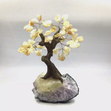 Load and play video in Gallery viewer, Citrine Gemstone Tree in (Amethyst &amp; Rose Quartz) Base
