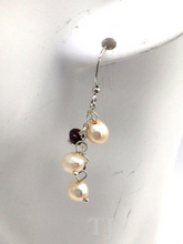 Load image into Gallery viewer, Fresh water pearl earrings in sterling silver
