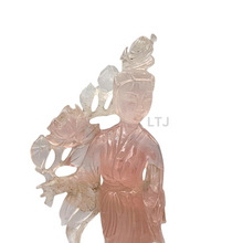 Load image into Gallery viewer, Rose Quartz Carving from Qing Dynasty
