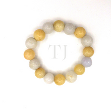 Cargar imagen en el visor de la galería, Lavender and yellow jade beads bracelet
