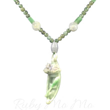 Load image into Gallery viewer, Burmese Jade necklace with hand-carved boat pendant
