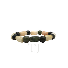 将图片加载到图库查看器，Jade bracelet with elastic string
