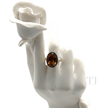 Cargar imagen en el visor de la galería, Oval cutting citrine ring in sterling silver
