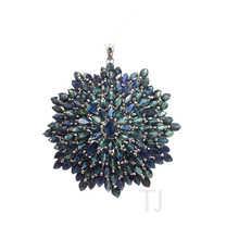 Load image into Gallery viewer, Sapphire Pendant &amp; Brooch in Sterling Silver
