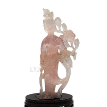 Load image into Gallery viewer, Rose Quartz Carving from Qing Dynasty
