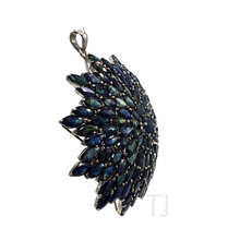 Load image into Gallery viewer, Sapphire Pendant &amp; Brooch in Sterling Silver
