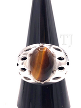 Загрузить изображение в средство просмотра галереи, Yellow Tiger&#39;s Eye Ring in Sterling Silver
