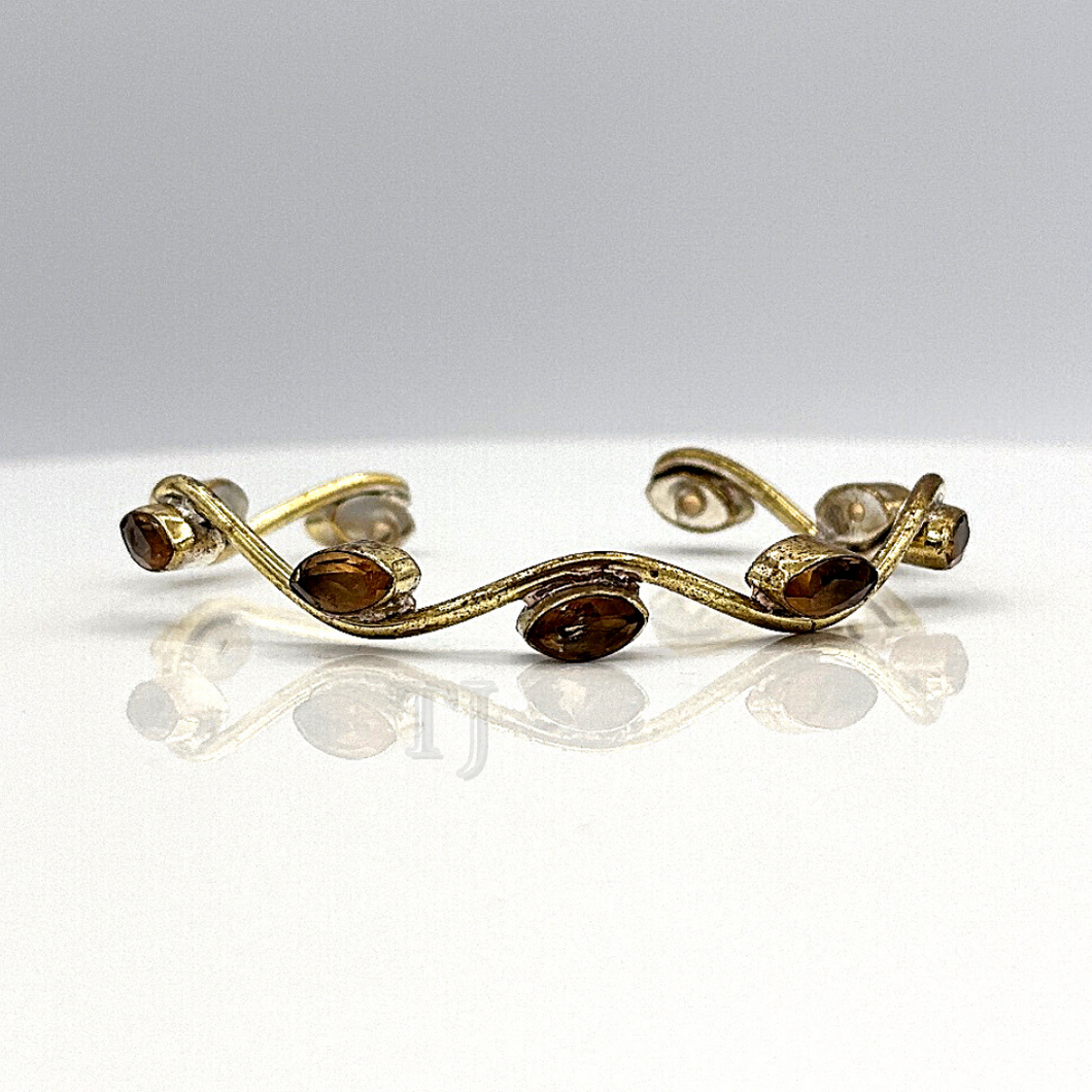 Citrine Wavy bracelet in sterling silver