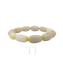 Load image into Gallery viewer, White Tube Jade Bracelet
