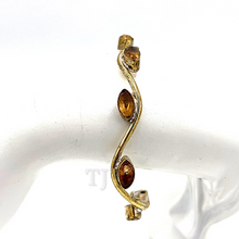 Cargar imagen en el visor de la galería, Citrine Wavy bracelet in sterling silver
