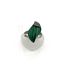 将图片加载到图库查看器，Malachite Ring in sterling silver
