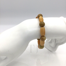 Load image into Gallery viewer, Yellow Jade Tube and bead bracelet
