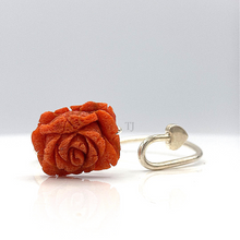 Load image into Gallery viewer, Italy rose coral bracelet in sterling silver
