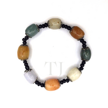 Load image into Gallery viewer, Multi-colored Jade Tube Bracelet
