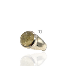 将图片加载到图库查看器，Rutilated Quartz Cabochon Ring in sterling silver
