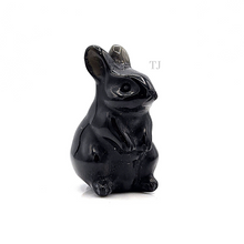 将图片加载到图库查看器，Black Onyx rabbit figurine
