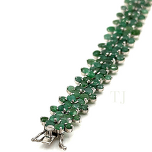 Загрузить изображение в средство просмотра галереи, Emerald Bracelet in sterling silver
