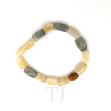 Load image into Gallery viewer, Rectangle-shaped multi-colored Jade Bracelet
