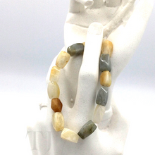 Cargar imagen en el visor de la galería, Rectangle-shaped multi-colored Jade Bracelet
