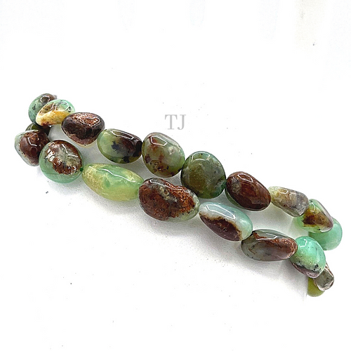 Chrysoprase nuggets bracelet with elastic string
