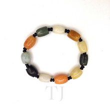 Load image into Gallery viewer, Multi-colored Jade Tube Bracelet
