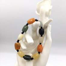 Load image into Gallery viewer, Multi-colored Jade Tube Bracelet
