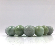 Загрузить изображение в средство просмотра галереи, Burmese Jade bead bracelet, 12 mm bead size
