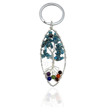 Load image into Gallery viewer, Apatite Tree of Life Keychain
